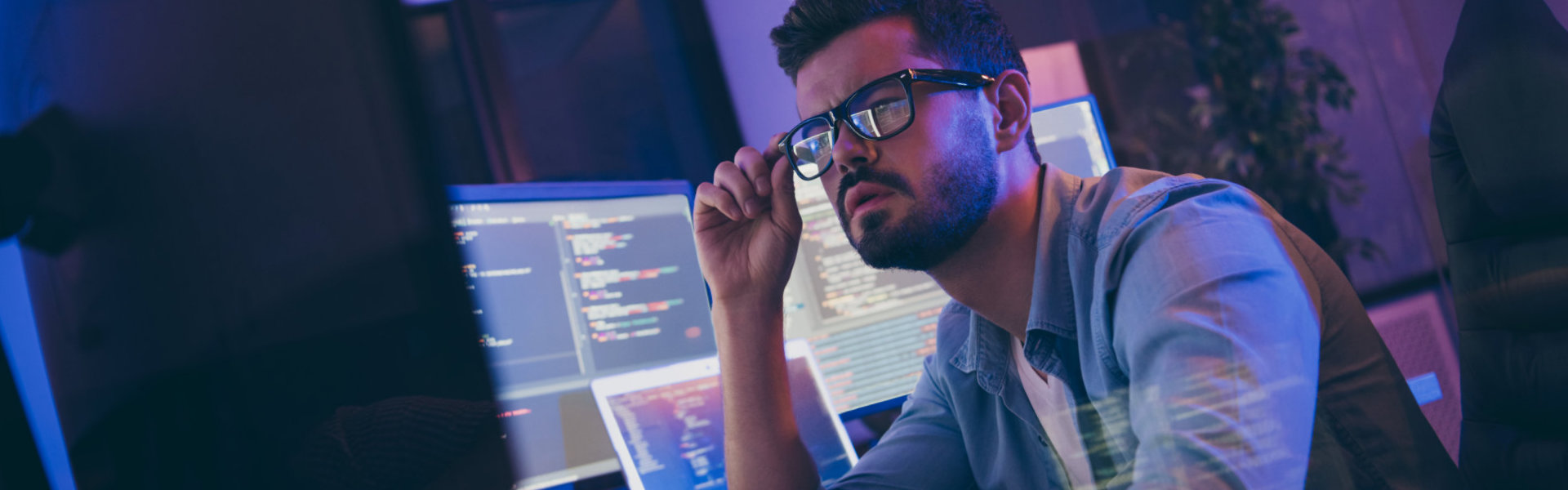 guy using computer